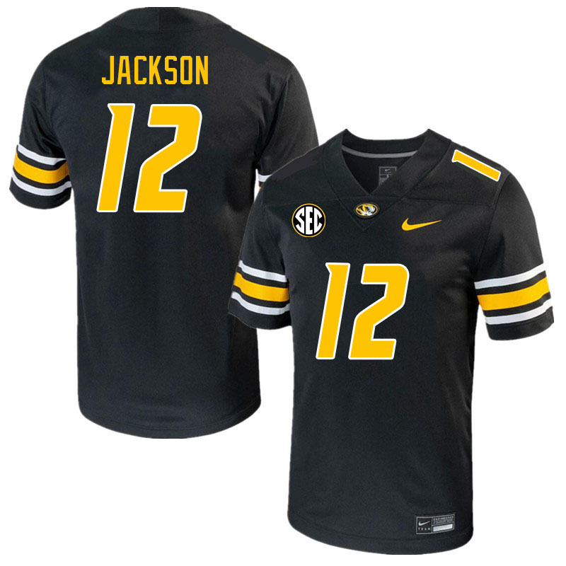 Men #12 DJ Jackson Missouri Tigers College 2023 Football Stitched Jerseys Sale-Black